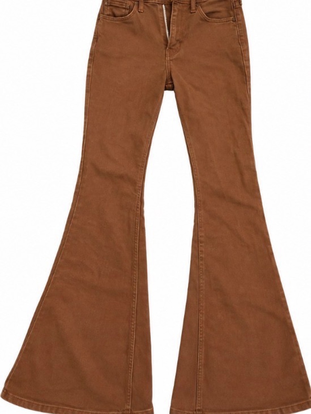 Hollister High-Rise Flare Pants in Warm Brown